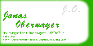 jonas obermayer business card